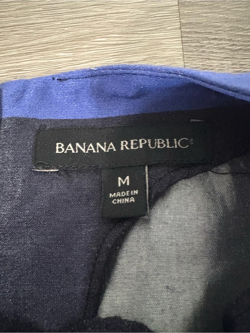 Banana Republic Long Sleeve Wide Stripe Shirt - Blue & Black - Picture 3 of 7
